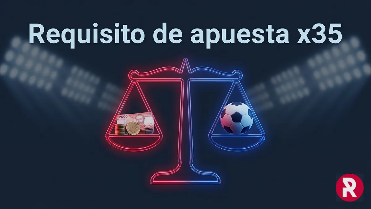 Requisito de apuesta del bono Rabona Chile: rollover x35 sobre depósito más bono
